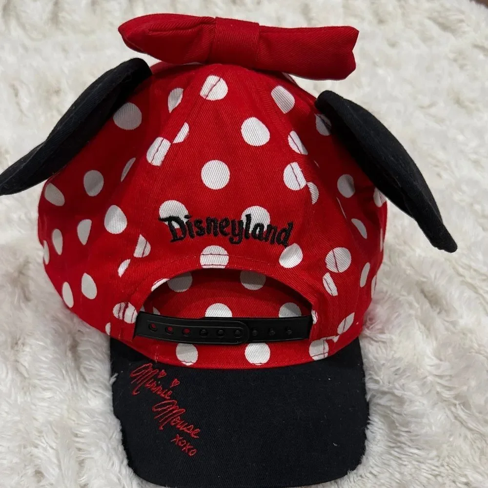 Disney Red  Polka Dot Minnie Mouse Cap with Ears Size Youth From Disney Parks